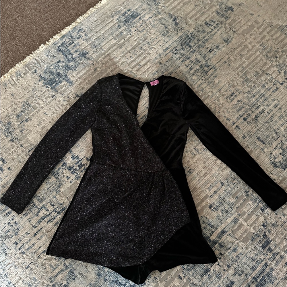 Black and Diamond longsleeve romper